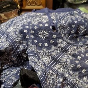 COPY - blue bandana paisley joggers.